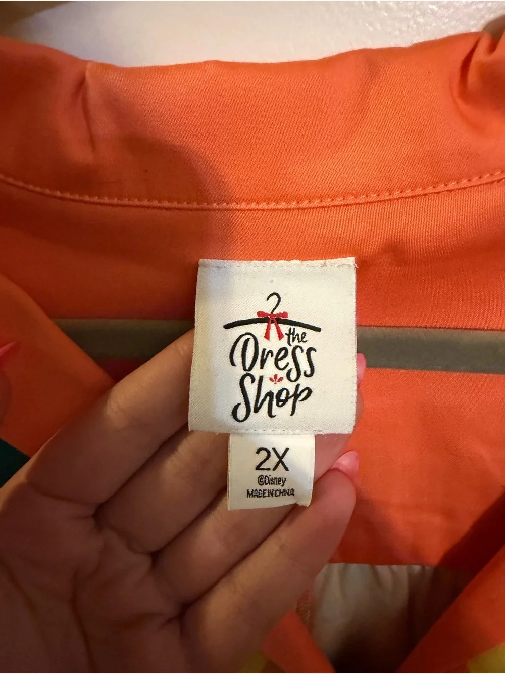 Dress shop Disney Orange, Teal, Yellow Striped Fit-and-Flare Dress